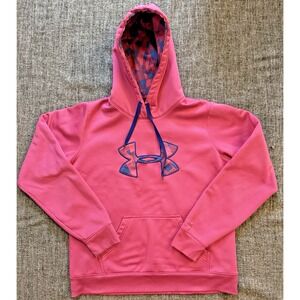 Under Armour Storm Hoodie Womens Large Pink Pullover Athletic Fleece UA